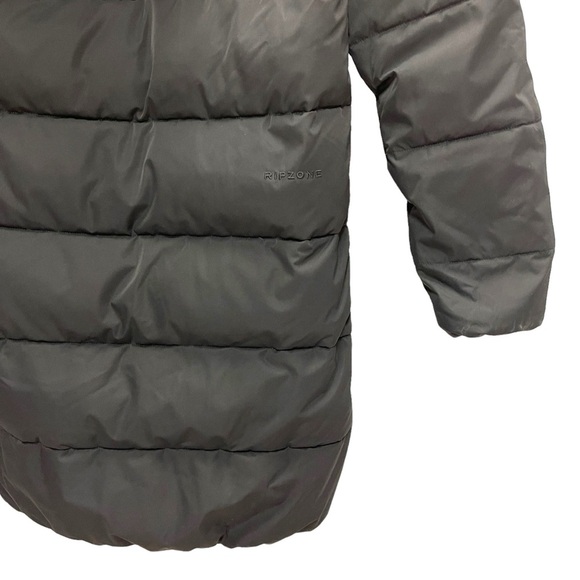 Ripzone puffer parka long Jacket size XS black quilted Winter Jacket - Picture 4 of 15
